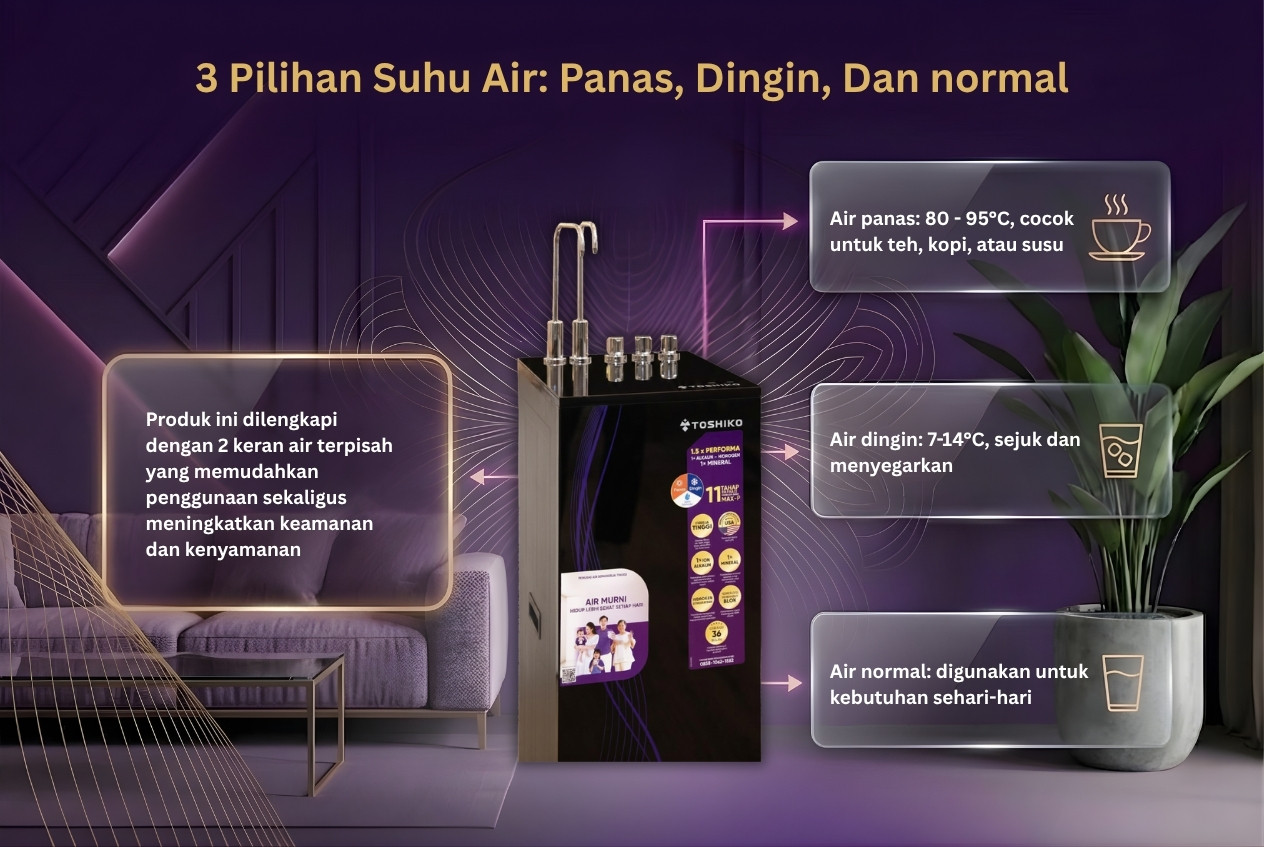 Water Purifier RO Panas Dingin Toshiko P2