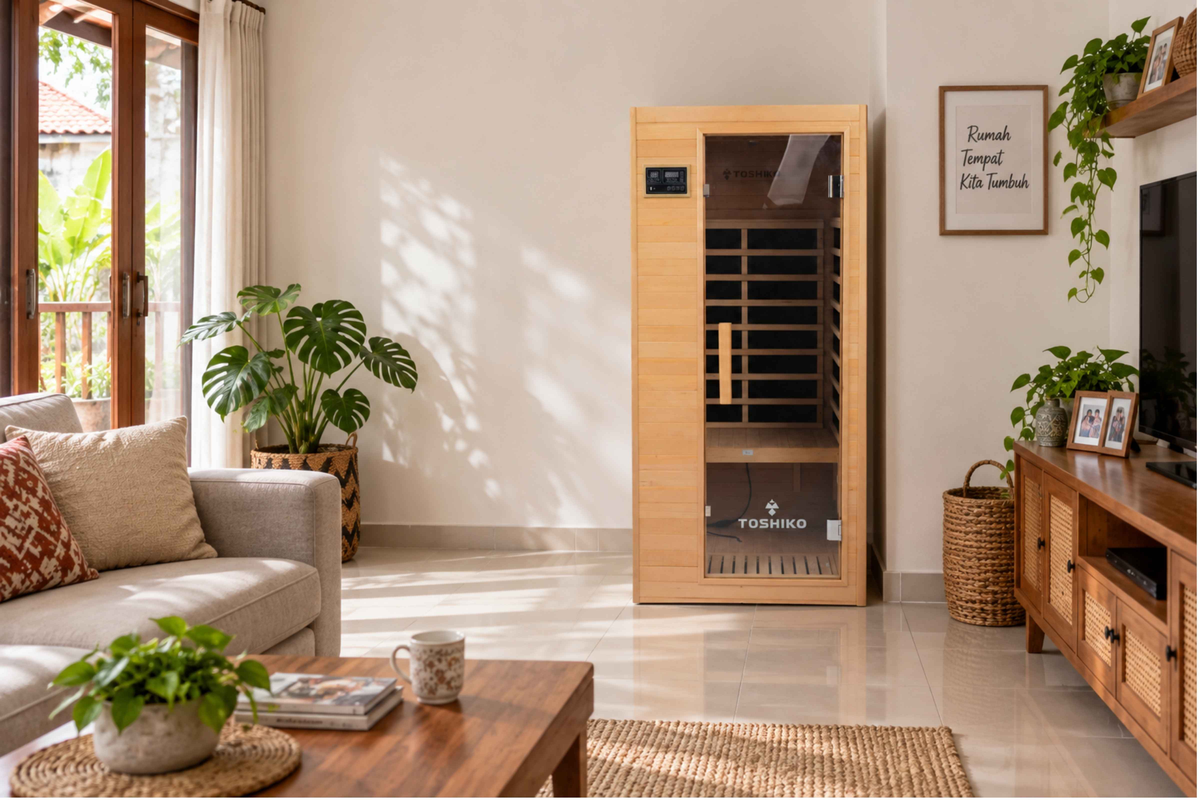 Kotak Sauna Kayu Pinus Premium Toshiko S1