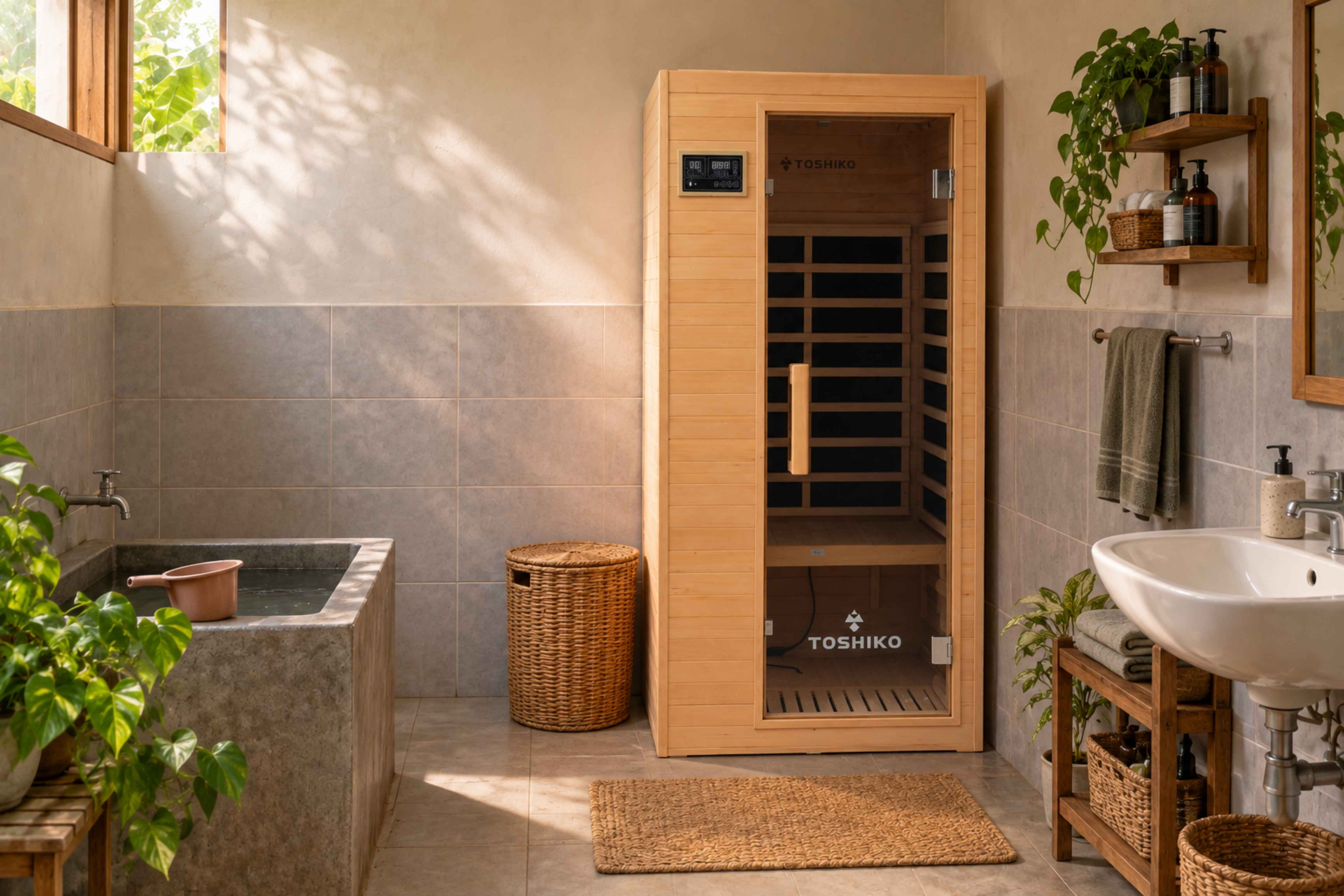 Kotak Sauna Kayu Pinus Premium Toshiko S1