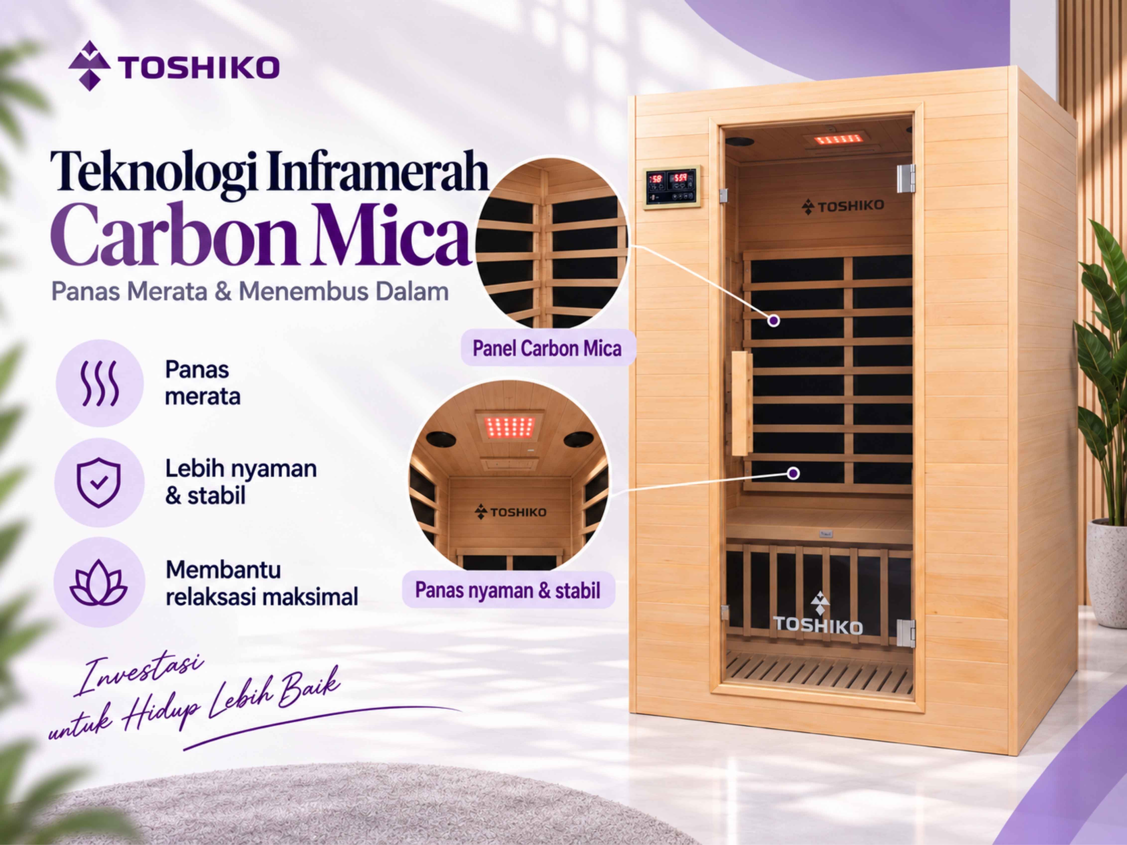 Kotak Sauna Kering Premium Toshiko S2