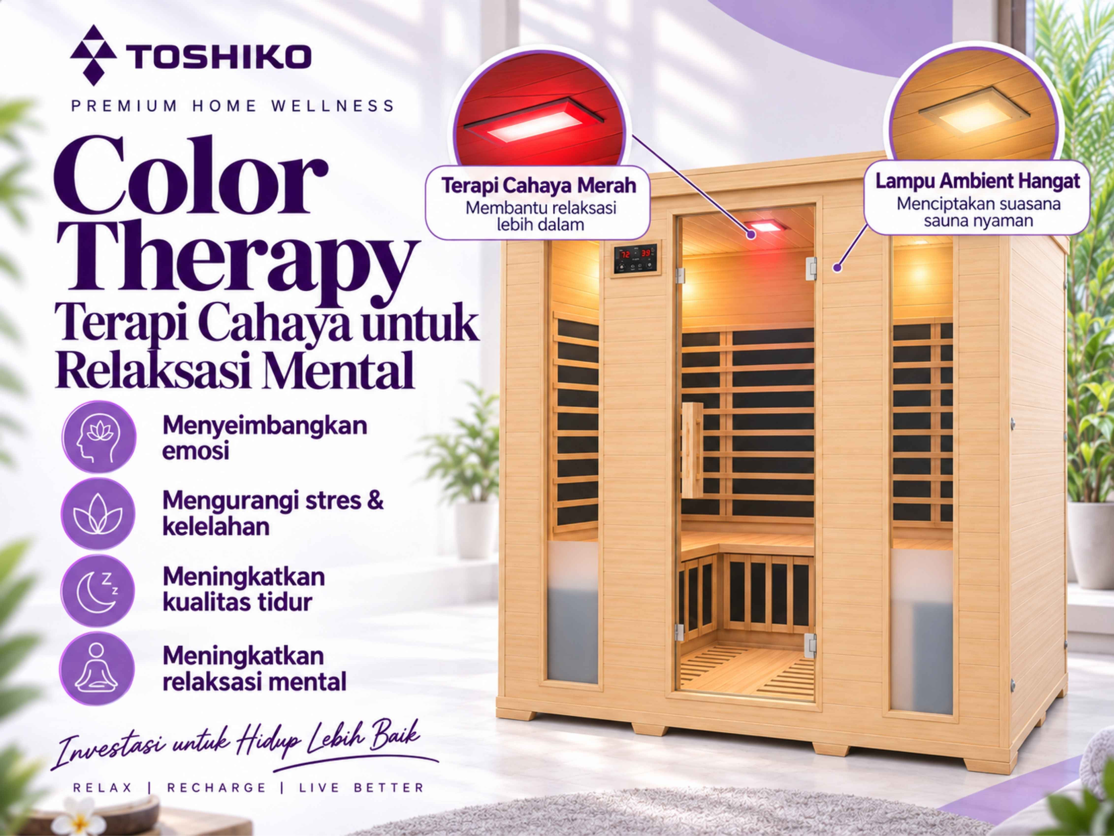 Kotak Sauna Kering Premium Toshiko S6 Plus