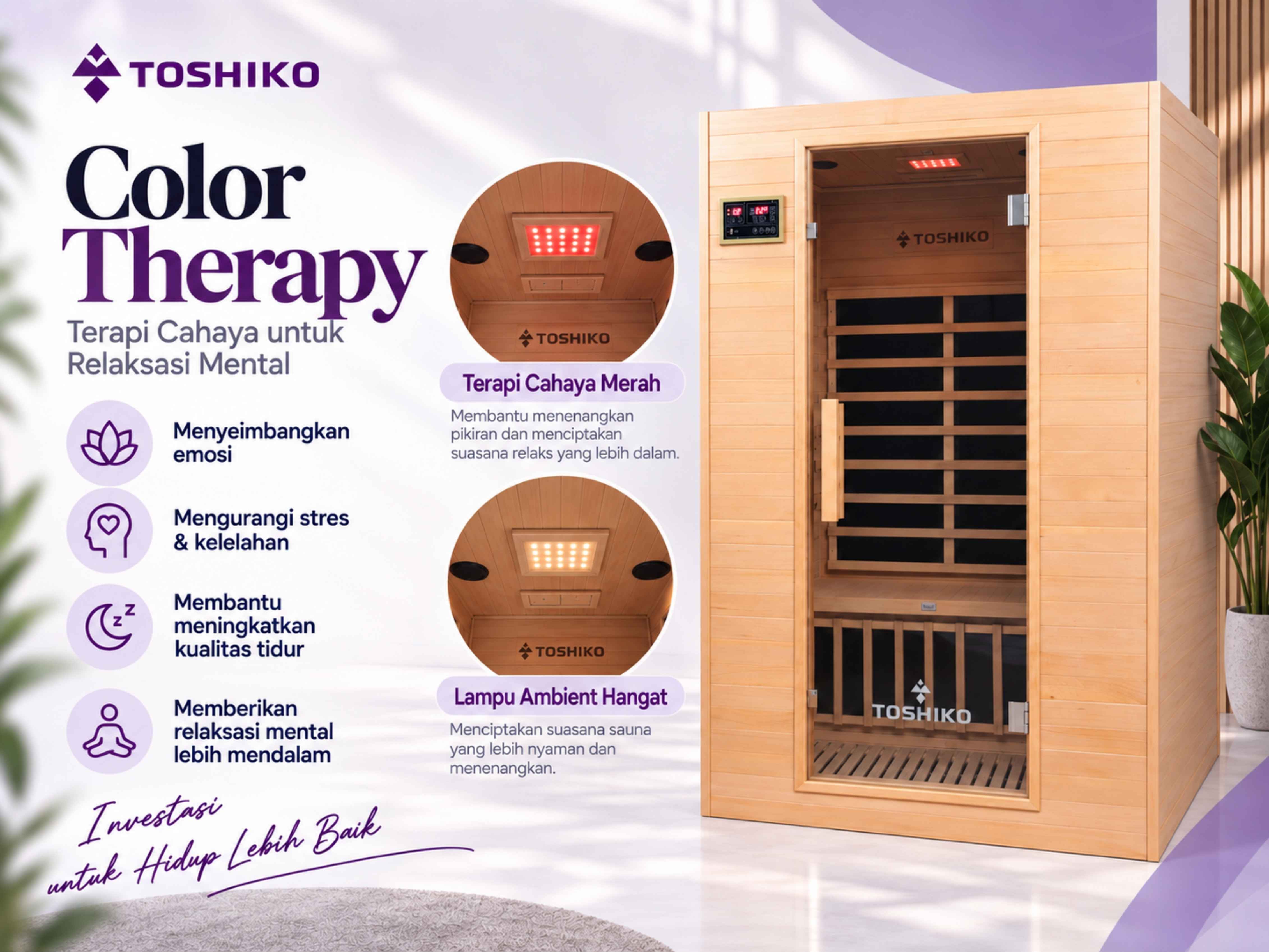 Kotak Sauna Kering Premium Toshiko S2